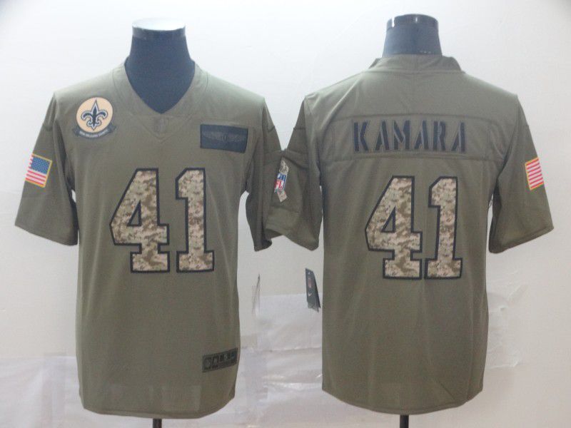 Men New Orleans Saints #41 Kamara Nike 2019 Olive Camo Salute to Service Limited NFL Jerseys (2)